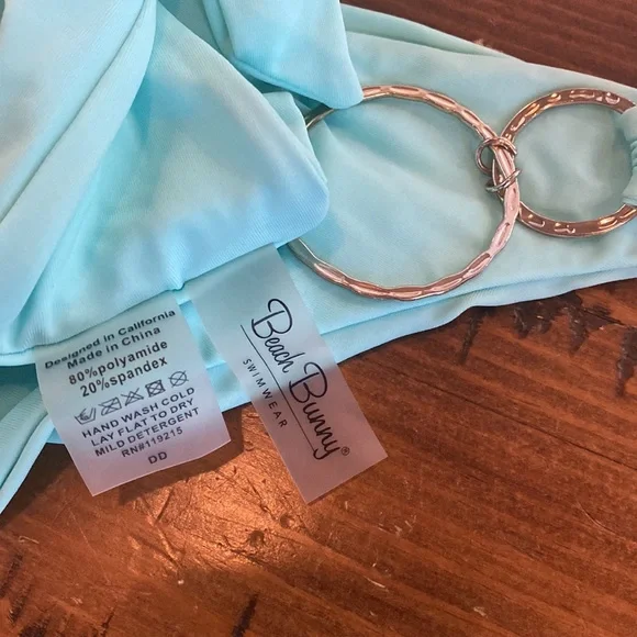 Beach Bunny mint Bikini, Top is DD, Bottom is XL - Picture 2 of 3